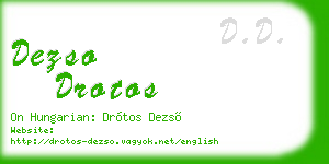 dezso drotos business card
